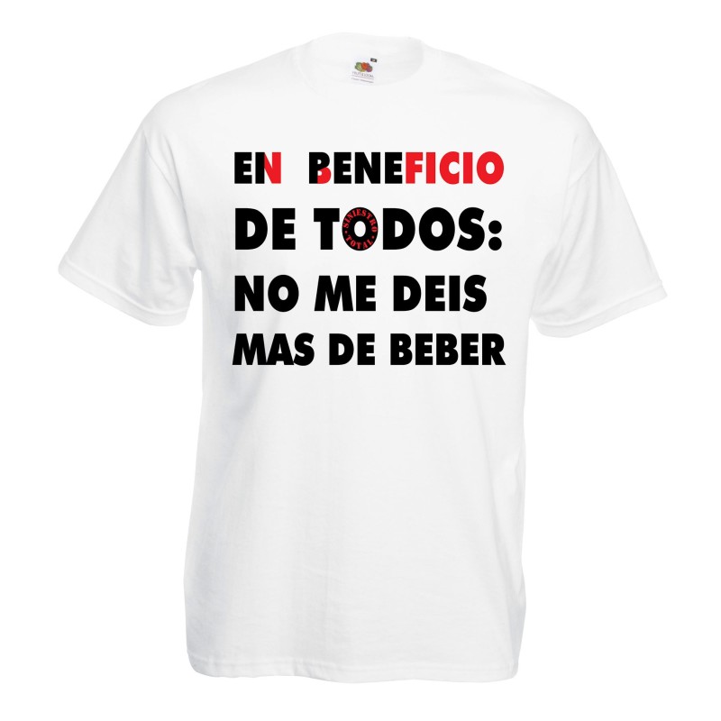 Camiseta NO MAS DE BEBER